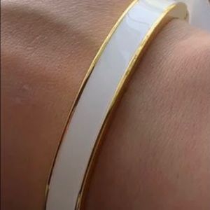 Talbot's white and gold bangle bracelet
